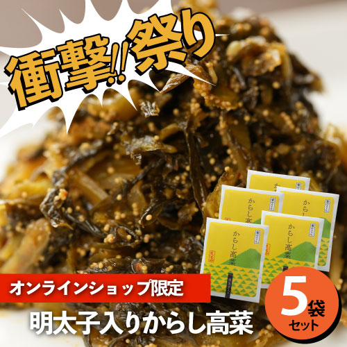 【衝撃!!祭り】明太子入りからし高菜 300g×5