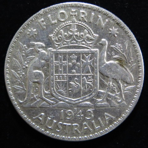 オーストラリア 1フローリン銀貨 1919M 大特年 希少 レアコイン 古銭