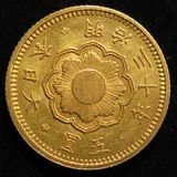 【極美品】新品　未使用　近代金貨　明治30年 新5円金貨 ケースベタ付き 極美品】新品 未使用 近代金貨 明治30年 新5円金貨 ケースベタ