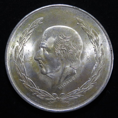 1953年 メキシコ 5ペソ イダルゴ・バイセンテニアル 外国銭】 メキシコ 5ペソ銀貨 1953年 （極美品） | 世界のコイン