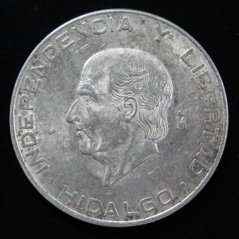 外国銭】 メキシコ イダルゴ 5ペソ銀貨 1956年 （準未使用） | 世界の