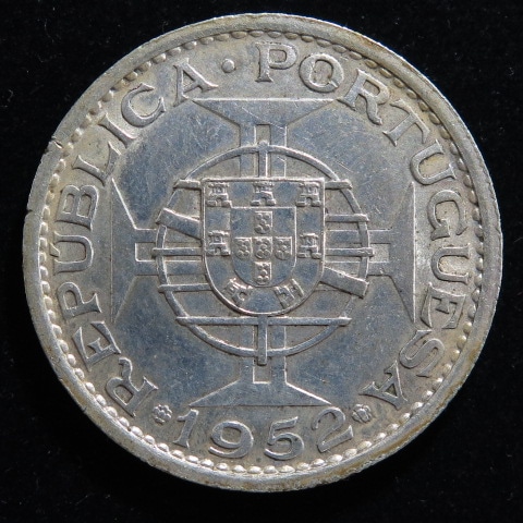 1952年マカオ5パタカ銀貨PCGS高鑑定 トーン❗️ 外国銭】 マカオ 5パタカ銀貨 1952年 （極美品） | 世界のコイン,外国