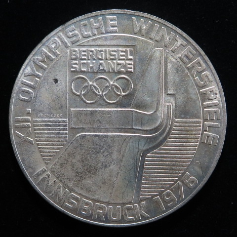 外国銭】 オーストリア インスブルック五輪 100シリング銀貨 1976年