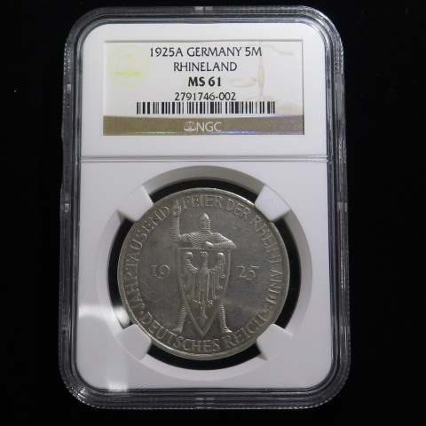 �ڳ������� �ɥ��� �磻�ޡ��붦�¹� 5�饤�ҥ��ޥ륯��� 1925ǯA NGC MS61���ʽ�̤���ѡ�