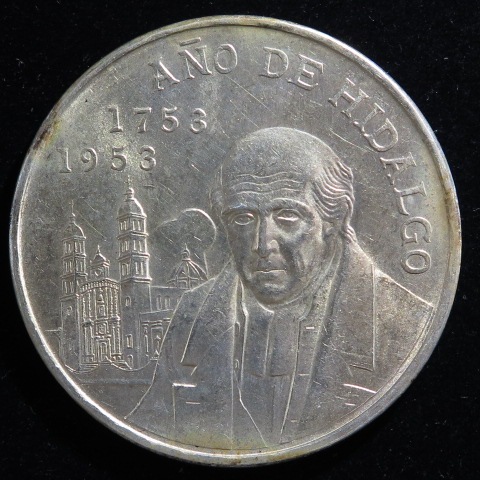 1953年 メキシコ 5ペソ 硬貨 イダルゴ・ビセンテニアル 楽天市場】1953 メキシコ シルバー 5 ペソ イダルゴ バイ