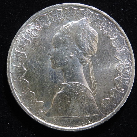 イタリア・500リラ銀貨☆1961年／未使用／統一100周年／クアドリガ／ イタリア・500リラ銀貨☆1961年／未使用／統一100周年