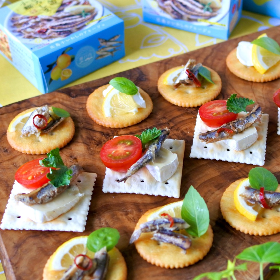 レモ缶ひろしま小鰯のアヒージョ