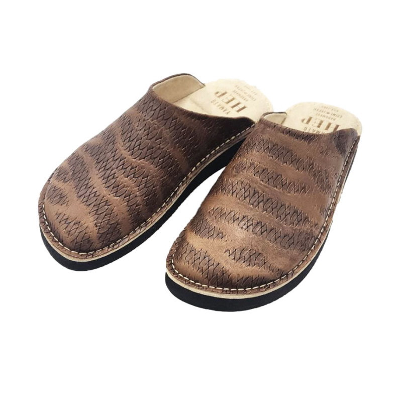 SABOT EMBOSS BRN MENS