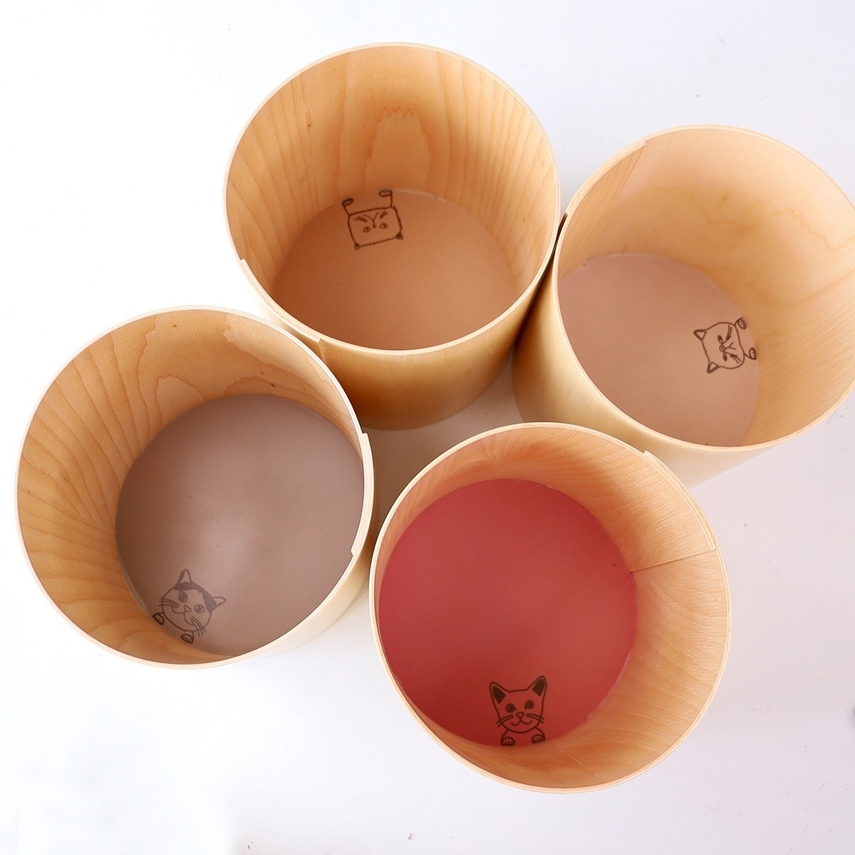 Hello cat 木製 ゴミ箱 8リットル yamato japan | ③ダストボックス