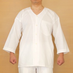 U☆MI  ダボシャツ上下白Mと3L寸　T/C ダボシャツ（※ズボンは別売りです）／白／大人用S～3Lなど祭り