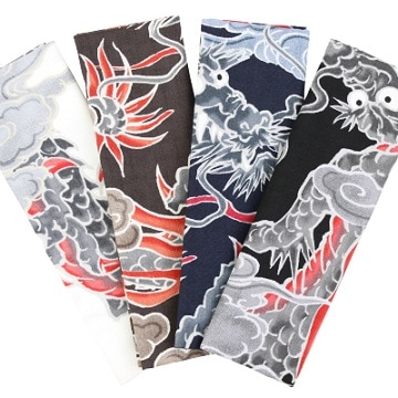 手拭い／黒龍／白・茶・濃紺・黒