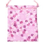 ポシェット〔大〕／鯉口柄 「桜紋様（紫）（白）」