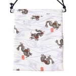 ポシェット〔大〕／鯉口柄 「福龍（黒）（白）」