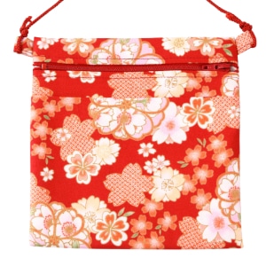 ポシェット〔小〕／鯉口柄 「乱れ桜（紫）（赤）」
