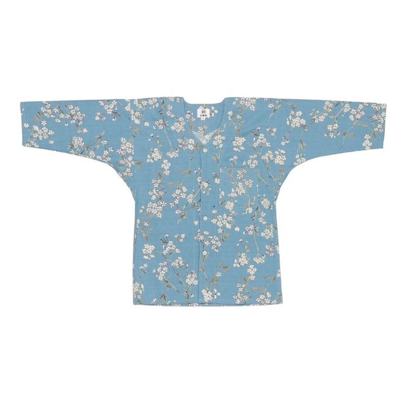 〔子供用〕 鯉口シャツ【枝垂れ桜】／露草／1～7号