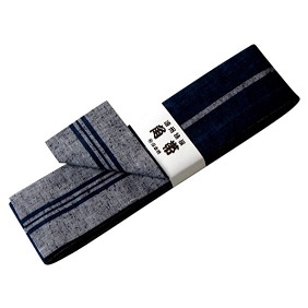 リバーシブル角帯／青地×グレー、グレー地×青／大人用