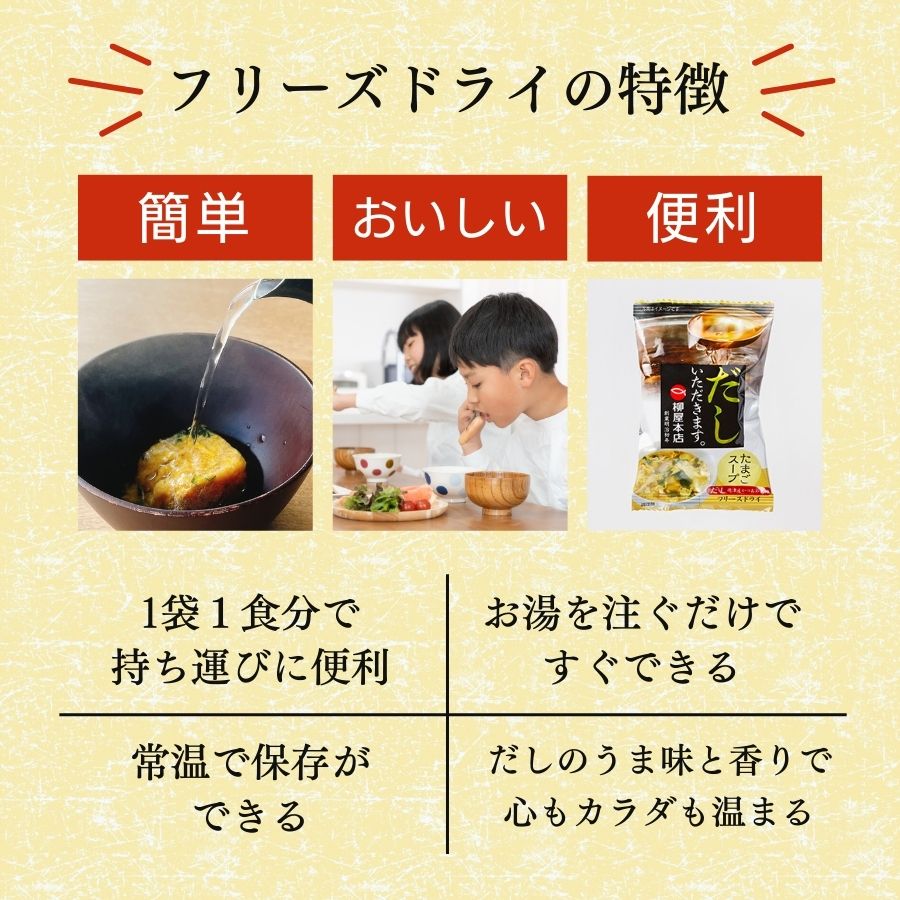 【夏の馳走便2025】だしいただきます フリーズドライ みそ汁 10食入