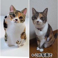 世界で一つだけ　『マイ招き猫』　金招き猫（右手あげ）