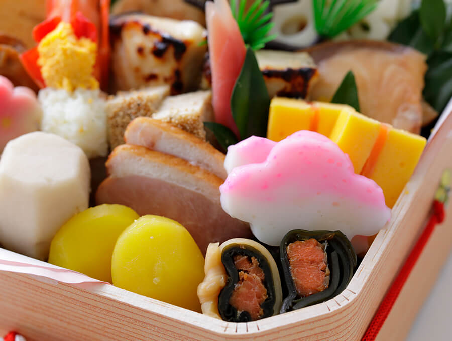 祝折詰(料理折+赤飯折 二段) 6.8寸