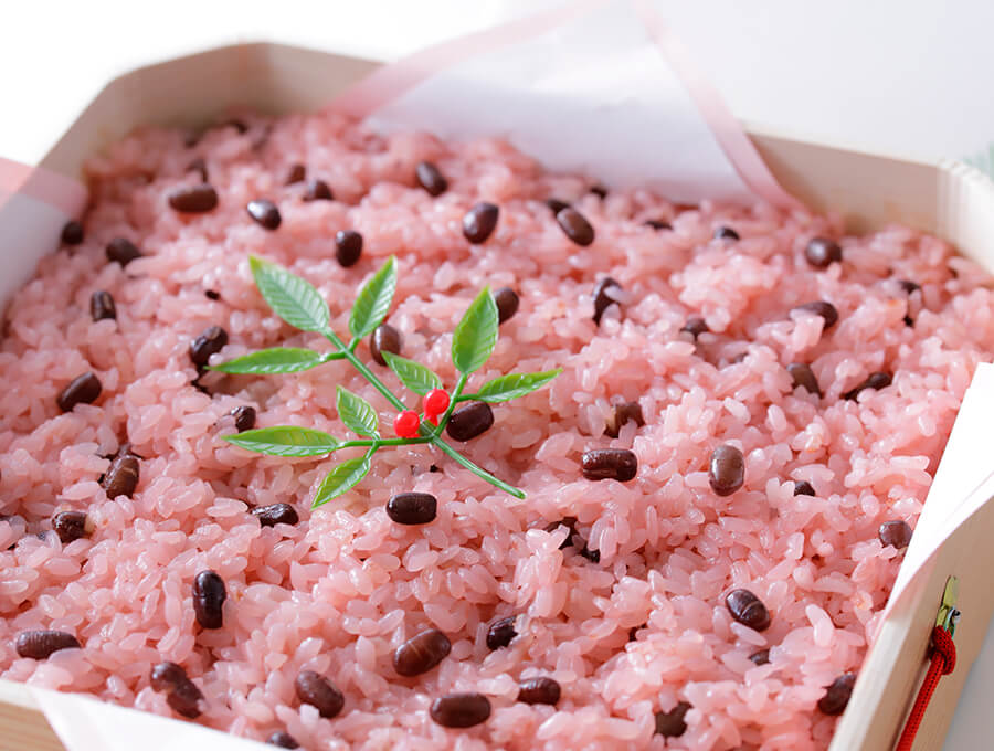 祝折詰(料理折+赤飯折 二段) 6.8寸