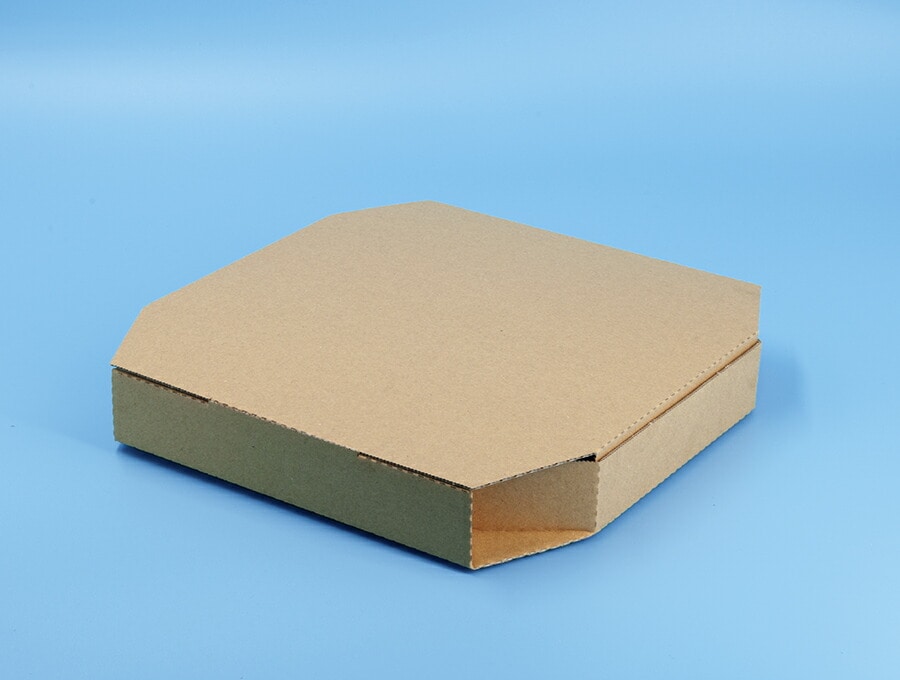 八角ピザボックス　『ロゴ』　10インチ クラフト　5000個　※受注生産品　※沖縄・離島 送料別途　attaオリジナルデザイン　AOEQ-PB-010　ソリッドオレンジ