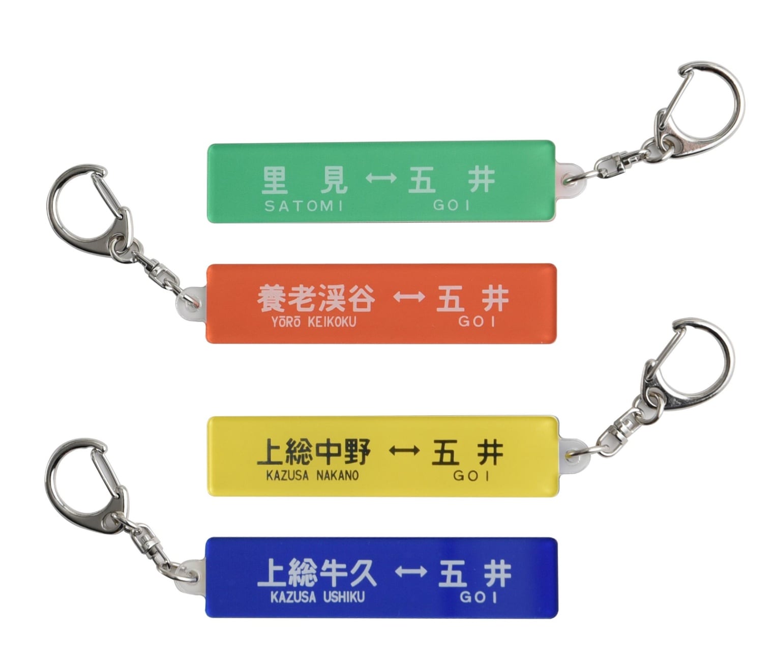 【どちらまでご乗車ですか？】小湊鐵道キハ40サボ型キーホルダー（小湊鐵道メール便対象商品 A）