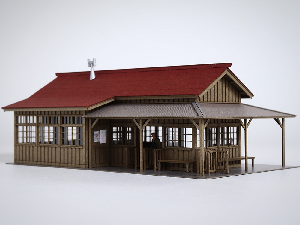 【着色済ペーパー製組立キット】　わたらせ渓谷鐵道　上神梅駅(1/80,1/87)（梅桜堂クリックポスト対象商品）