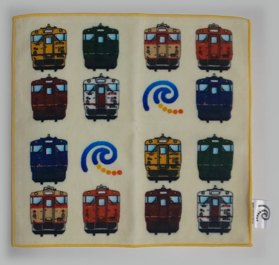 道南いさりび鉄道　タオルハンカチ（きいろ）　（道南いさりび鉄道B梱包対象商品）