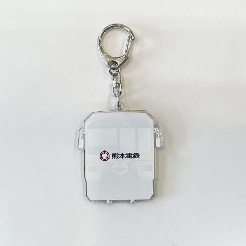 熊本電気鉄道　01形正面アクリルキーホルダー（ラッピング電車3号）
