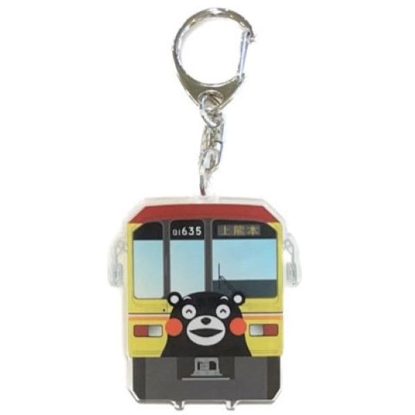 熊本電気鉄道　01形正面アクリルキーホルダー（ラッピング電車3号）