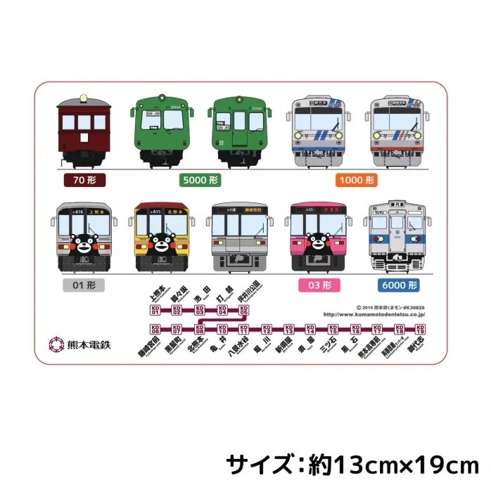 熊本電気鉄道　マウスパッド(正面ラインナップ)【熊本電気鉄道　Ａ梱包対象商品】