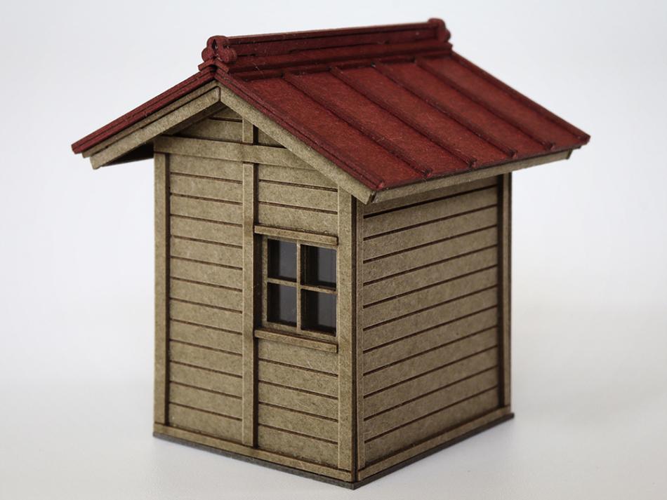 【着色済ペーパー製組立キット】　便所小屋B(1/83)（梅桜堂クリックポスト対象商品）