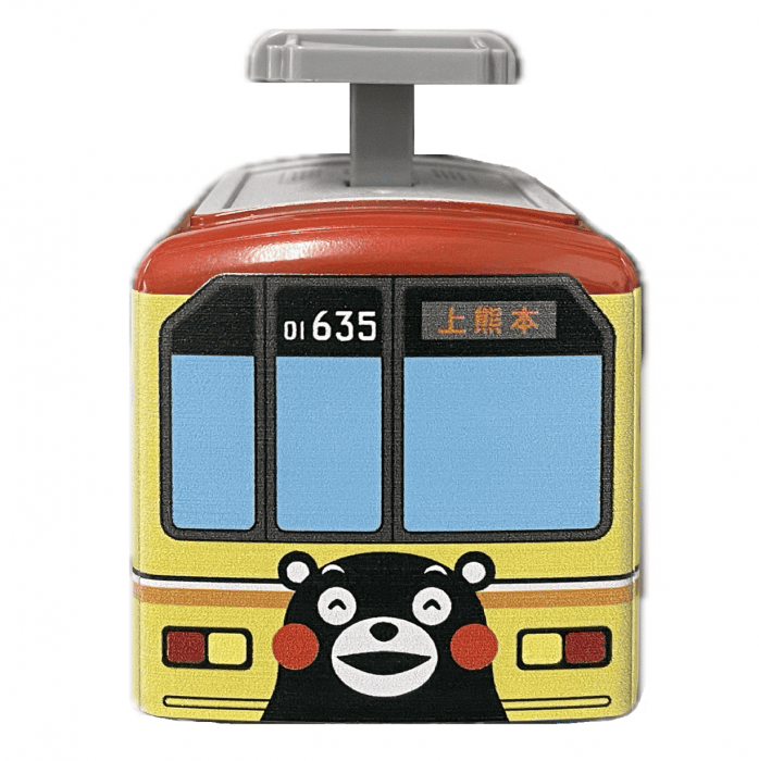 熊本電気鉄道　パンタでGO　くまモンのラッピング3号車