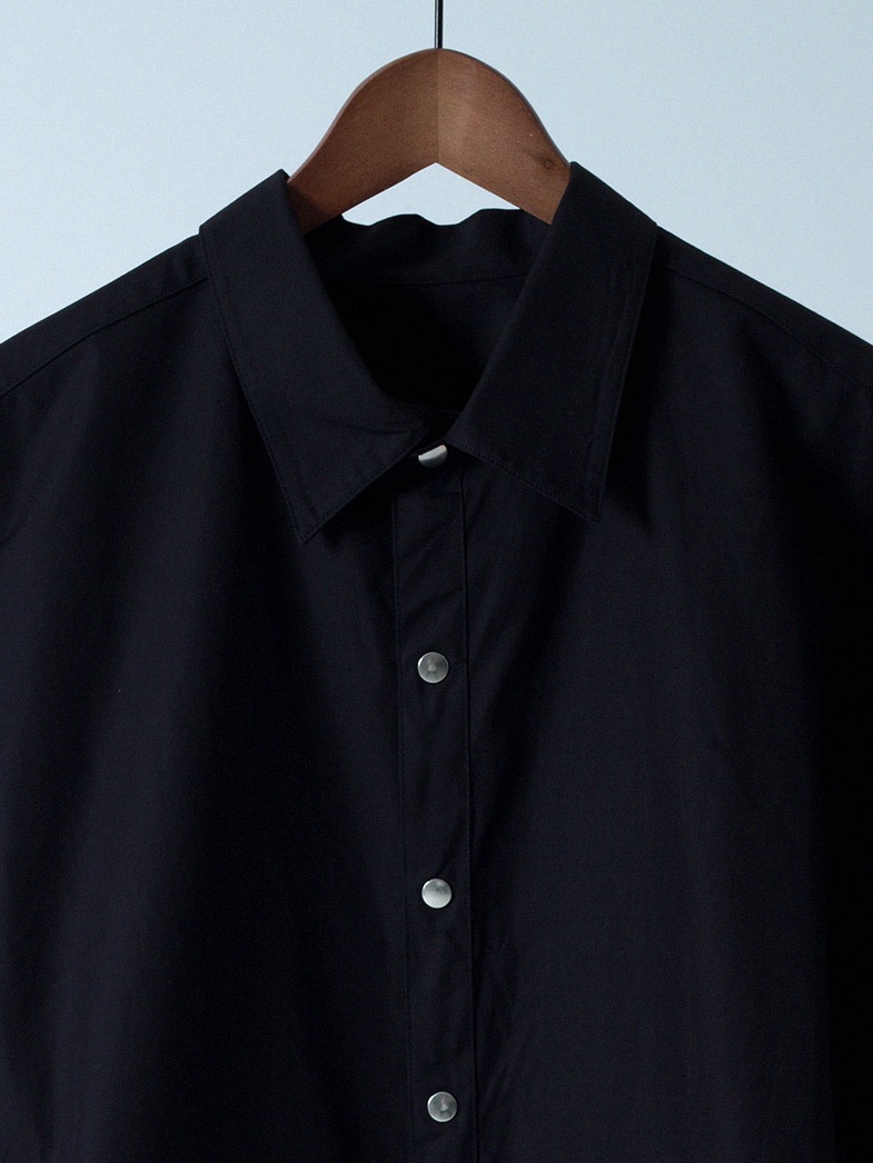 yaunn �֥륾�󥿥��� ����� ����COTTON JACKET LIKE SHIRT BLACK