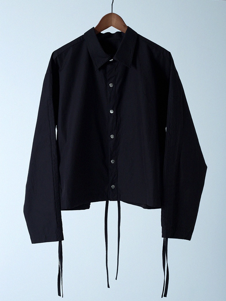 yaunn �֥륾�󥿥��� ����� ����COTTON JACKET LIKE SHIRT BLACK