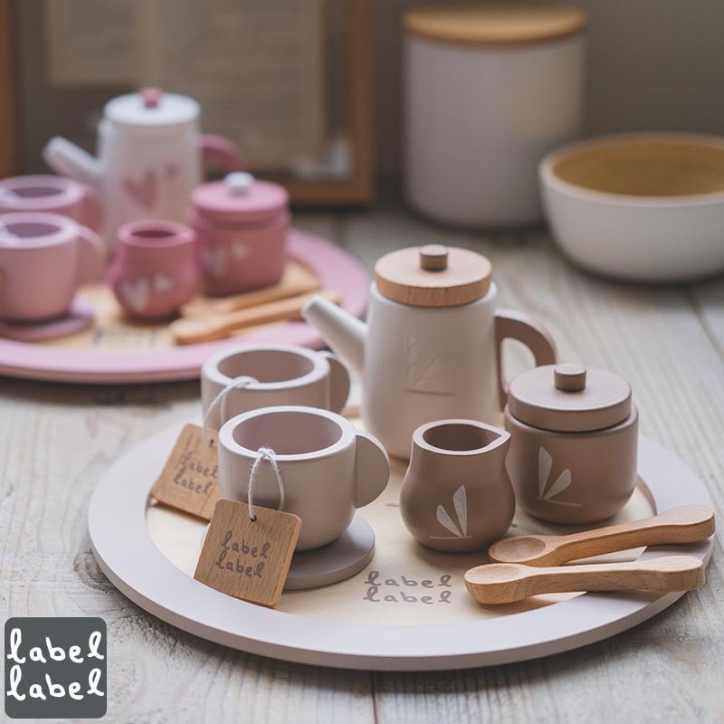 ままごと 木製 ティーセット labellabel 木のおもちゃ カップ おもちゃ