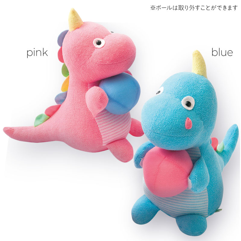 寝ているドラゴン型あみぐるみ ピンク ブルー 知育玩具 なみだドラゴン ブルー ピンク 手・足あそび 日本製