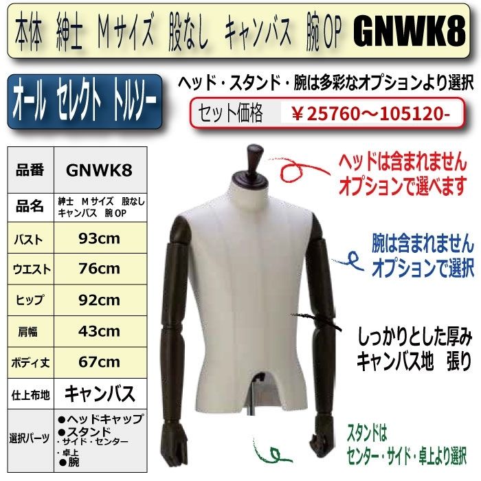 股なしトルソー