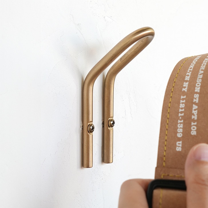 シンプルなU型フック＿真鍮