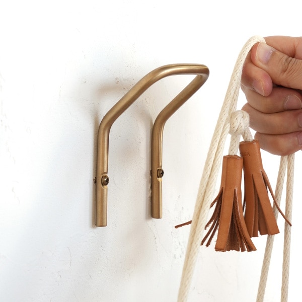 幅広なU型フック＿真鍮