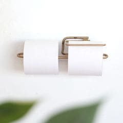 シンプルなトイレットペーパーホルダー １ロールストックタイプ_真鍮