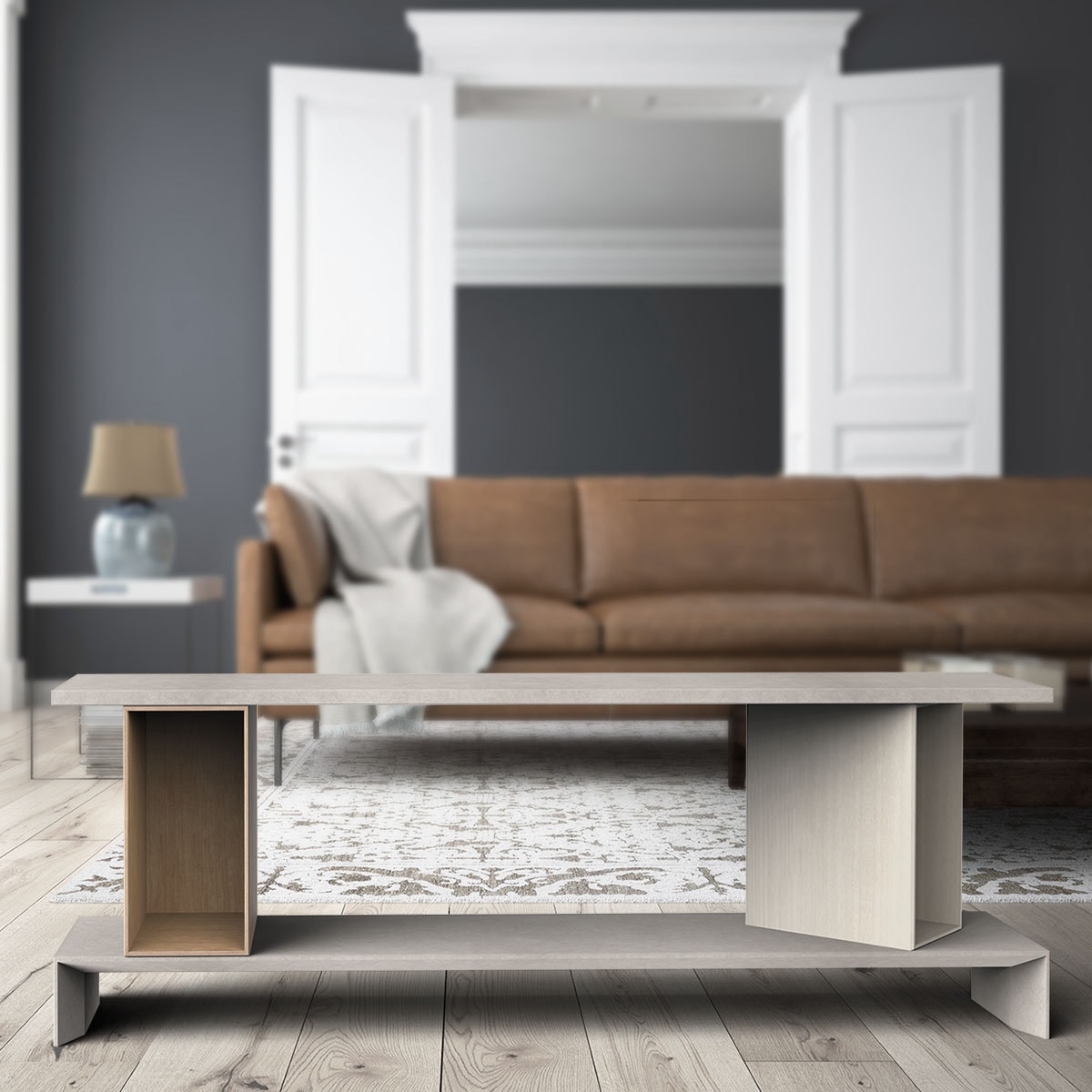 【V-TISS LIGHT】 天板 4モジュール幅(背面溝なし)