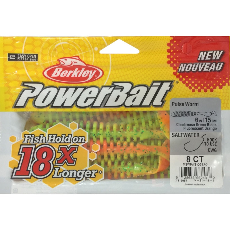 Berkley(バークレイ) パルスワーム6in/15cm 8CT Chartreuse