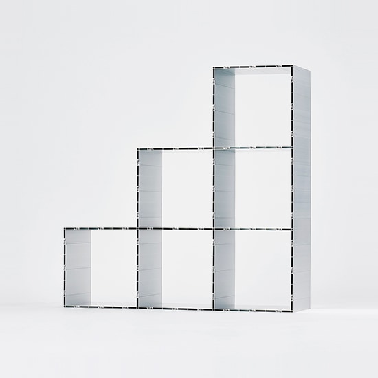 Grid Shelf 400 3×2×1 | アルミ家具・インテリア | ecoms オンラインストア