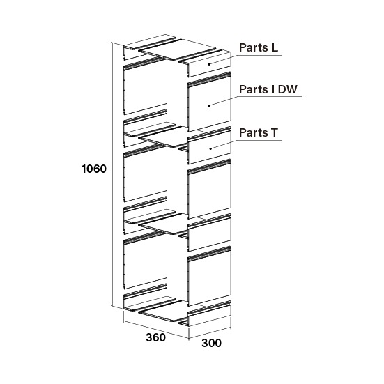 Grid Shelf 350��3��1