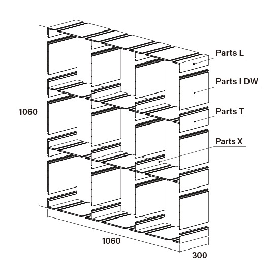 Grid Shelf 350��3��3