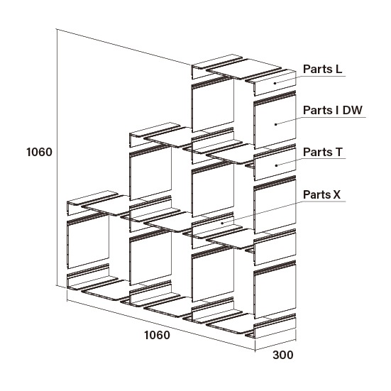 Grid Shelf 350��3��2��1