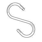 カラーSカン青銅 60 ［5本］|Sフック|フック・Sフック