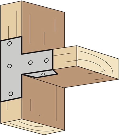 2×4材用ラクラク取付T字 2バイ用 ［20個］2x4用ツーバイフォー金具