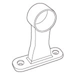 バフクローム ロングブラケット 通 32mm ［4個］|ゲンコ|ステンパイプ・ゲンコ